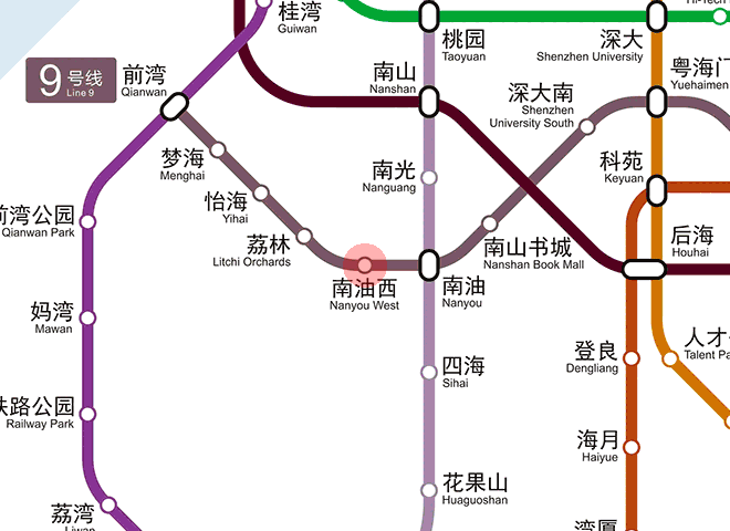 Nanyou West station map