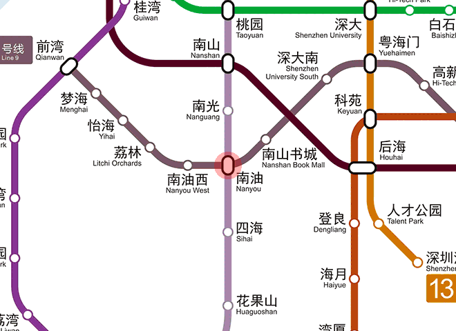 Nanyou station map