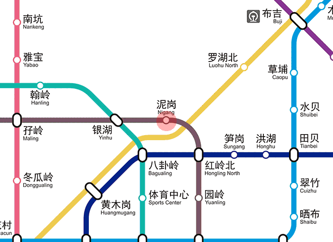 Nigang station map