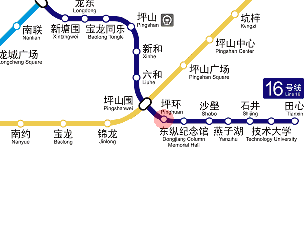 Pinghuan station map