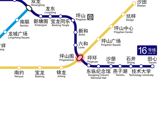 Pingshanwei station map