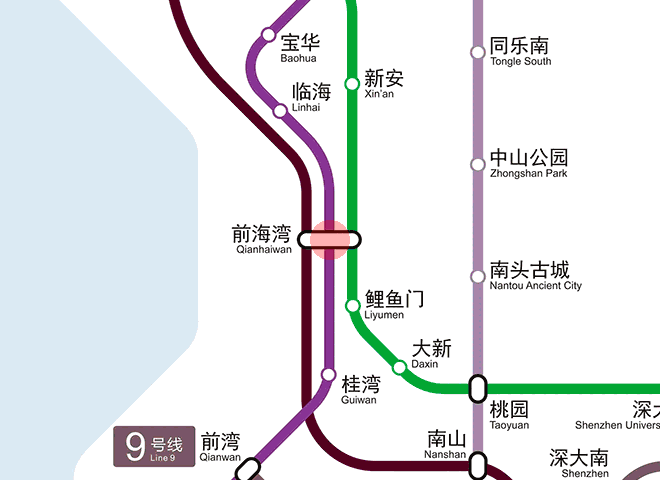 Qianhaiwan station map