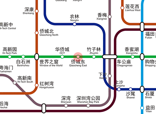 Qiaocheng East station map