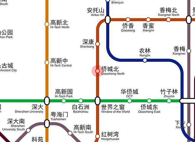 Qiaocheng North station map