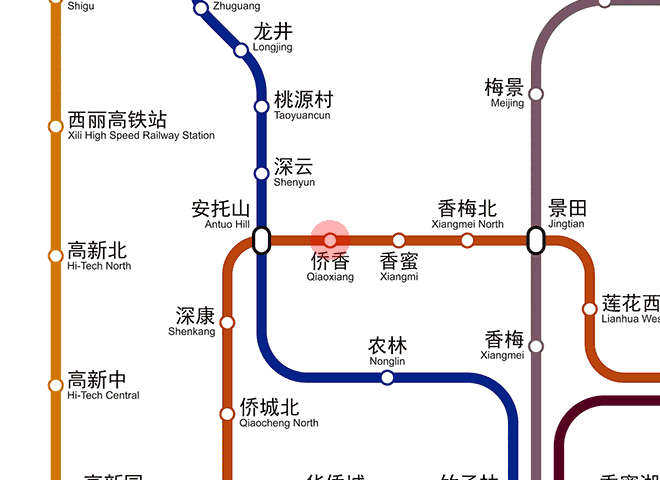 Qiaoxiang station map