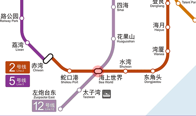 Sea World station map