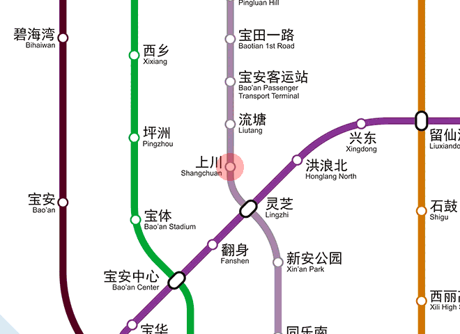 Shangchuan station map