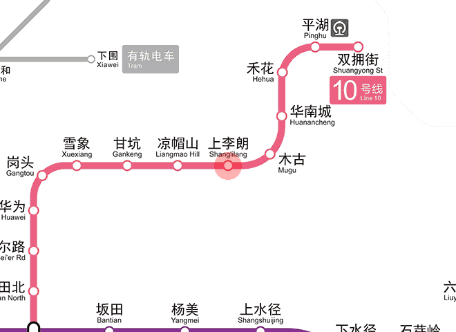 Shanglilang station map