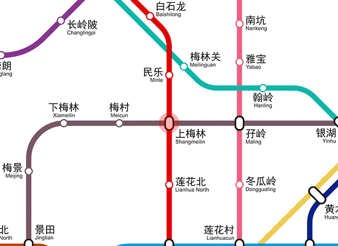 Shangmeilin station map