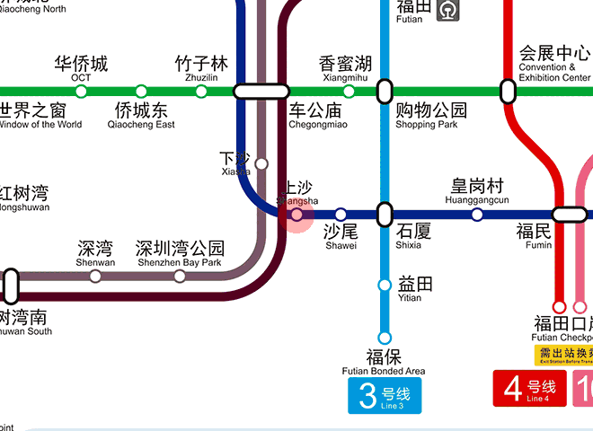 Shangsha station map