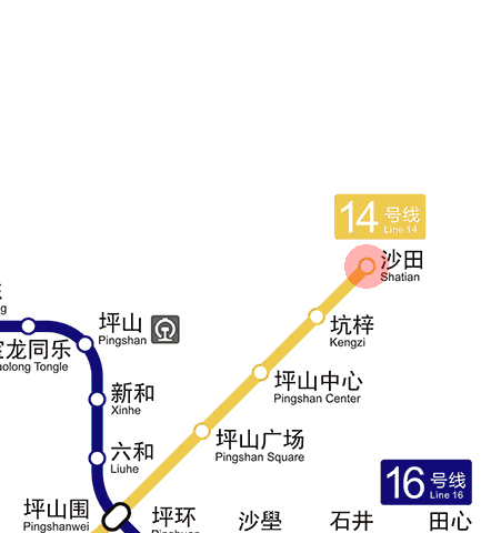 Shatian station map