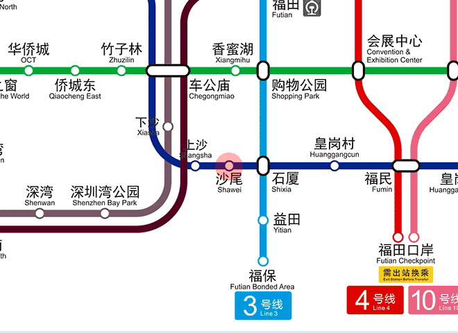 Shawei station map