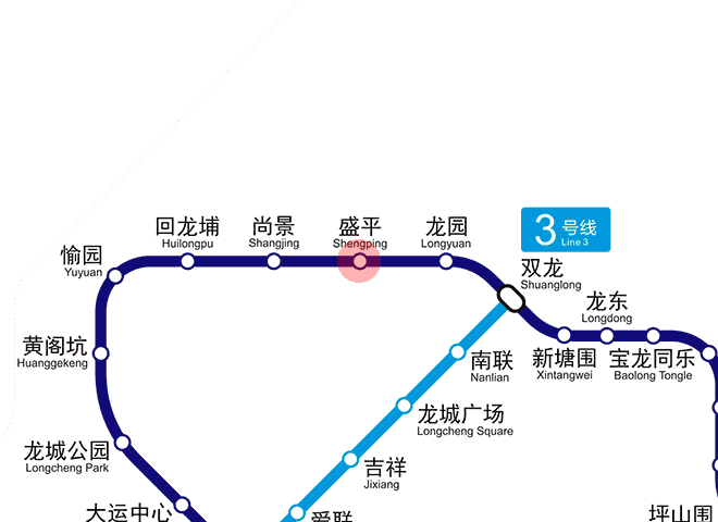 Shengping station map