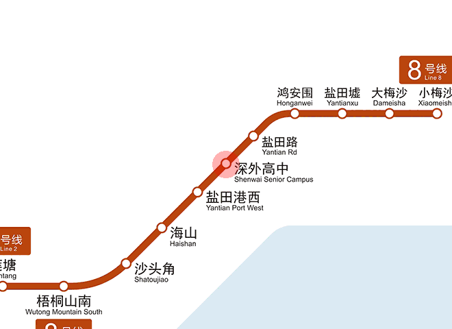 Shenwai Senior Campus station map