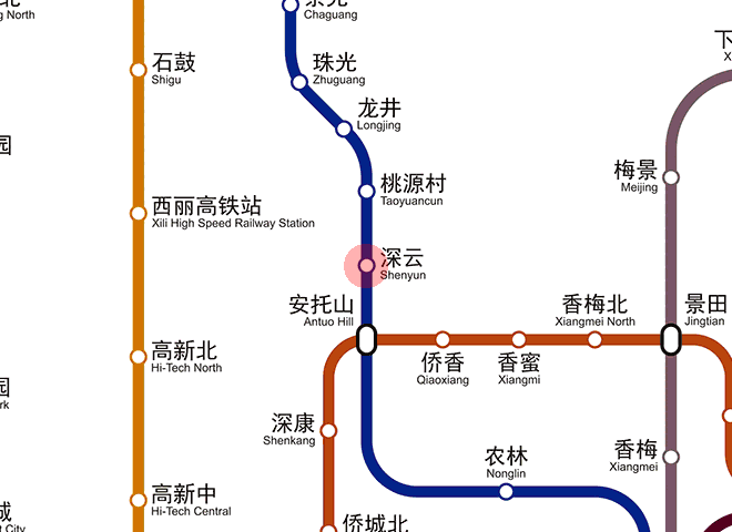 Shenyun station map