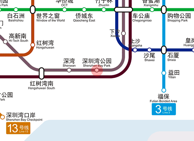 Shenzhen Bay Park station map