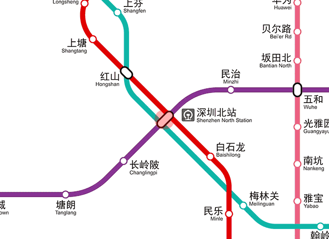 Shenzhen North station map