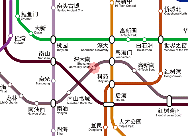 Shenzhen University South station map