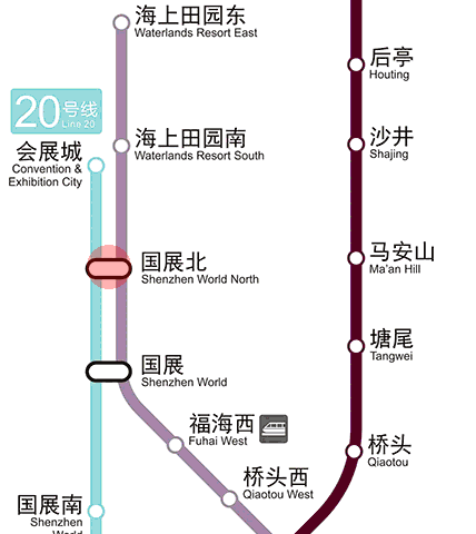 Shenzhen World North station map