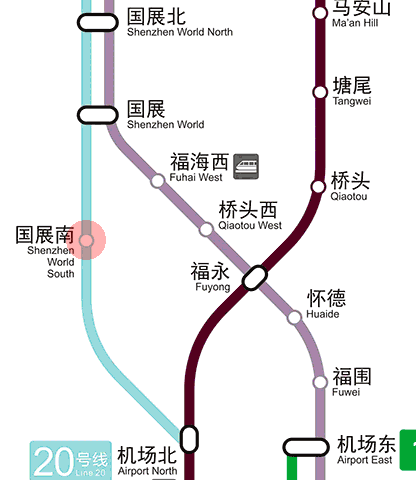 Shenzhen World South station map