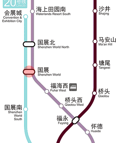 Shenzhen World station map