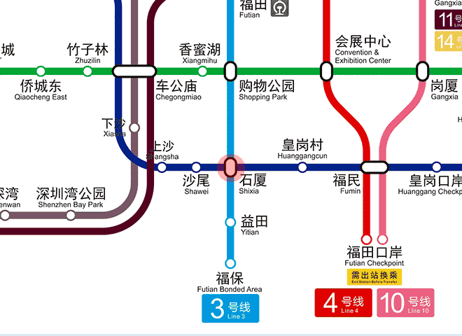 Shixia station map