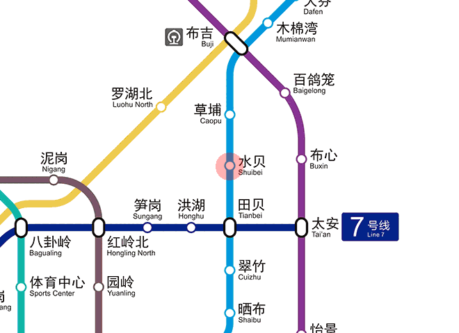 Shuibei station map