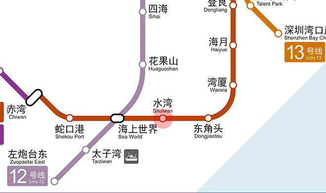 Shuiwan station map