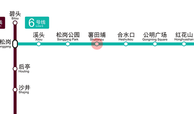 Shutianpu station map