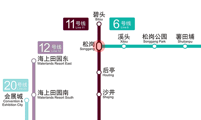 Songgang station map