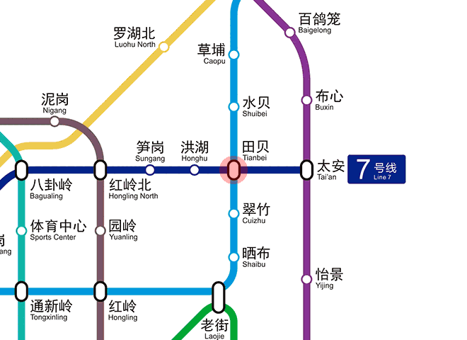 Tianbei station map