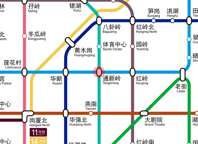 Tongxinling station map