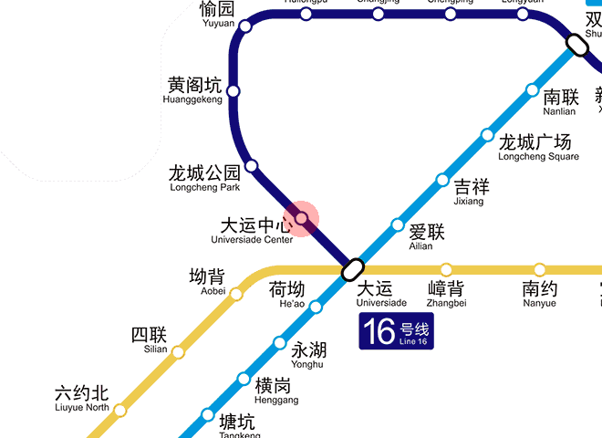 Universiade Center station map