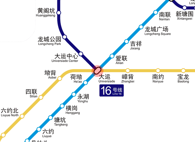 Universiade station map