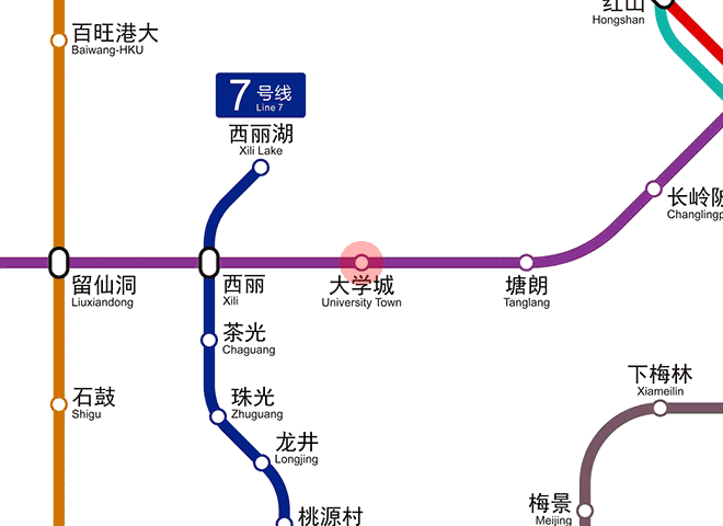 University Town station map