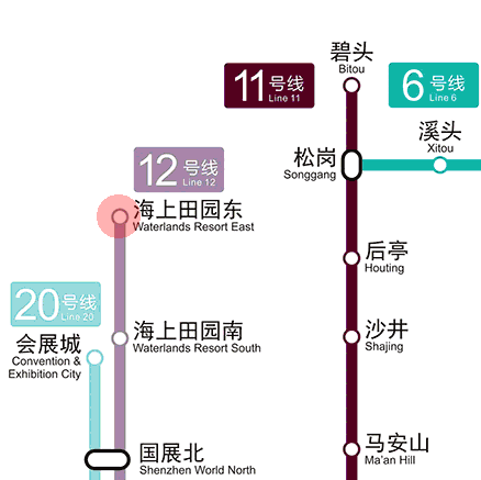 Waterlands Resort East station map