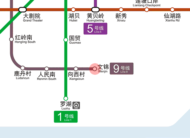 Wenjin station map