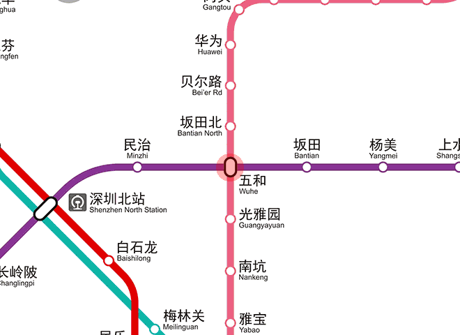 Wuhe station map