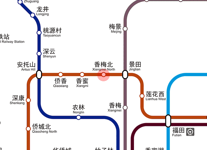 Xiangmei North station map