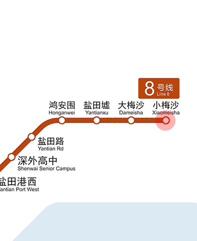 Xiaomeisha station map