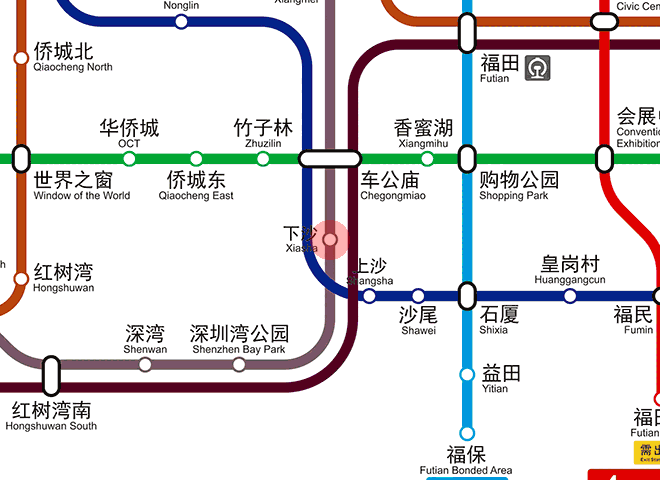 Xiasha station map