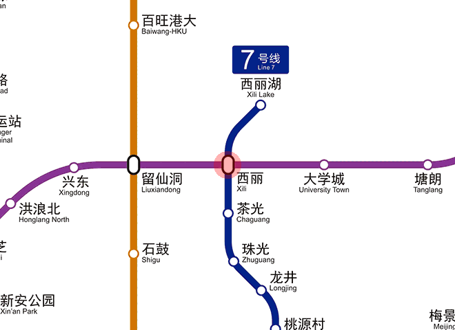 Xili station map