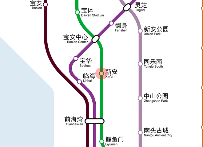 Xin'an station map