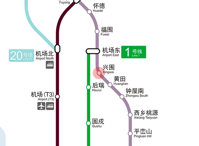 Xingwei station map