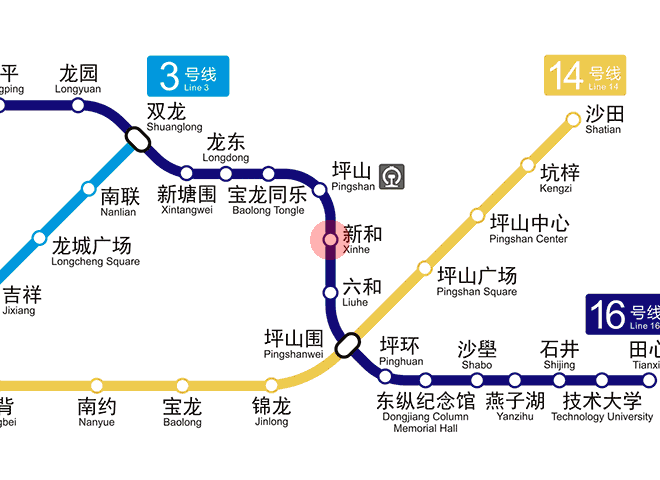 Xinhe station map