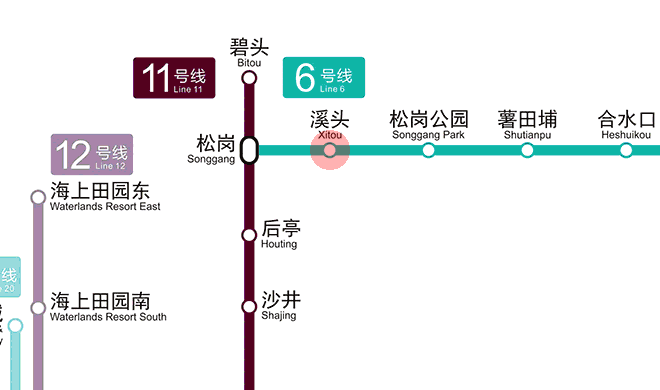 Xitou station map