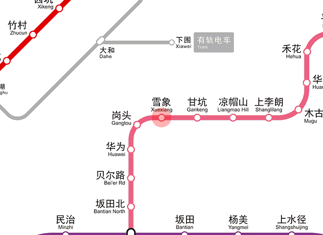 Xuexiang station map