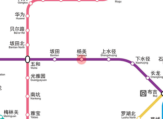 Yangmei station map