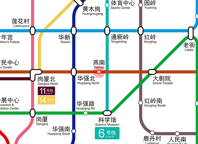 Yannan station map