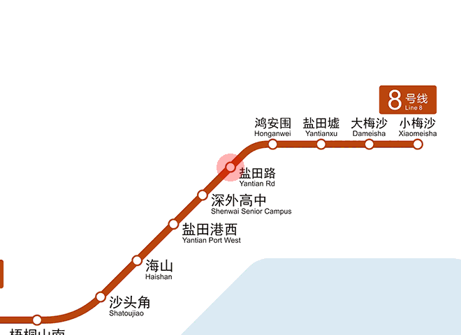 Yantian Road station map